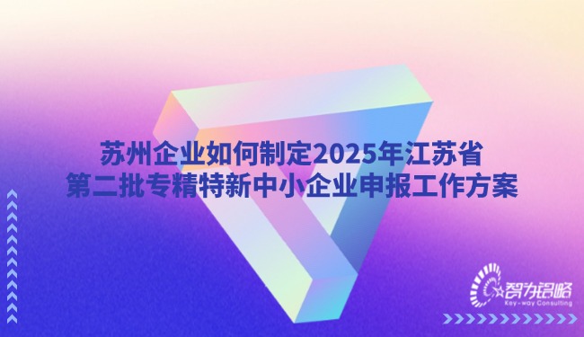 苏州企业如何制定2025年江苏省第二批专精特新中小企业申报工作方案.jpg